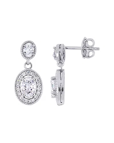 Diamond Select Cuts 14k 1.52 Ct. Tw. Diamond Drop Earrings In Burgundy