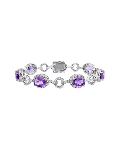 Diamond Select Cuts 14k 15.54 Ct. Tw. Diamond & Amethyst Bracelet