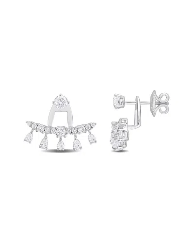 Diamond Select Cuts 14k 1.57 Ct. Tw. Diamond Earrings In Silver