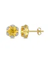 Diamond Select Cuts 14k 1.59 Ct. Tw. Diamond Citrine Studs