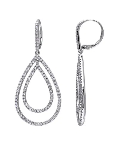 Diamond Select Cuts 14k 1.75 Ct. Tw. Diamond Drop Earrings In Silver