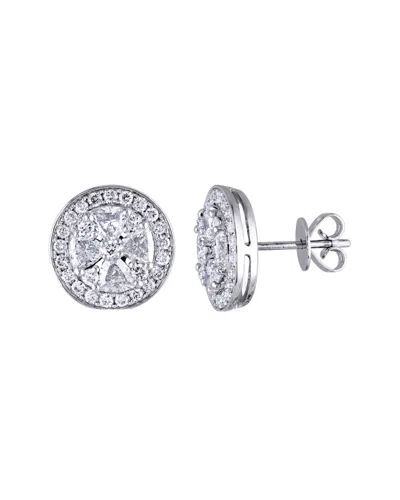 Diamond Select Cuts 14k 1.75 Ct. Tw. Diamond Stud Earrings In Silver