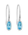 Diamond Select Cuts 14k 1.77 Ct. Tw. Diamond & Blue Topaz Earrings