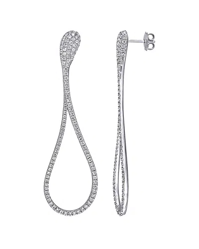 Diamond Select Cuts 14k 1.95 Ct. Tw. Diamond Drop Earrings In Silver