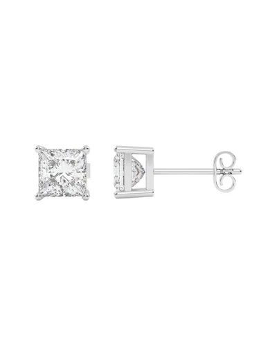 Diamond Select Cuts 14k 2.00 Ct. Tw. Diamond Earrings In Silver