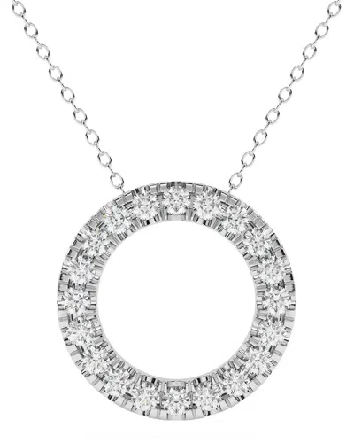 Diamond Select Cuts 14k 2.00 Ct. Tw. Diamond Pendant Necklace In Silver