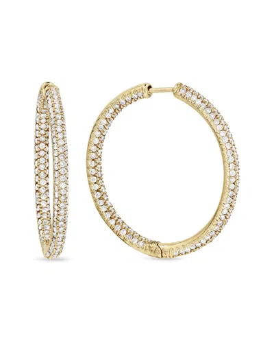 Diamond Select Cuts 14k 2.16 Ct. Tw. Diamond & Pearl Hoops In Gold
