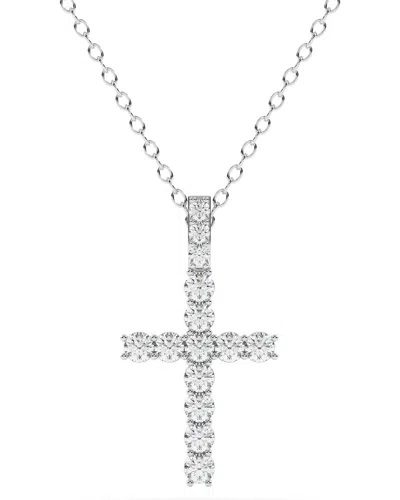 Diamond Select Cuts 14k 2.50 Ct. Tw. Diamond Pendant Necklace In Silver