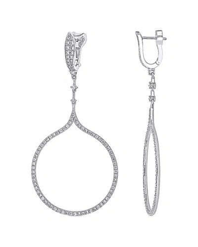 Diamond Select Cuts 14k 2.57 Ct. Tw. Diamond Drop Earrings In Silver