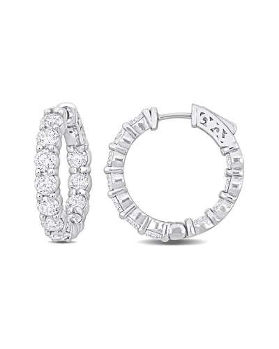 Diamond Select Cuts 14k 2.64 Ct. Tw. Diamond Clip-on Hoops In Silver