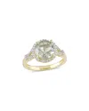 Diamond Select Cuts 14k 3.00 Ct. Tw. Diamond & Green Amethyst Ring