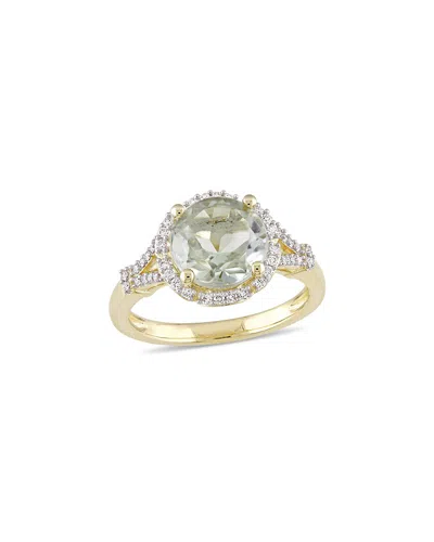 Diamond Select Cuts 14k 3.00 Ct. Tw. Diamond & Green Amethyst Ring