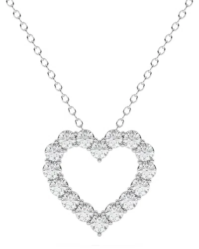 Diamond Select Cuts 14k 3.00 Ct. Tw. Diamond Pendant Necklace In Silver