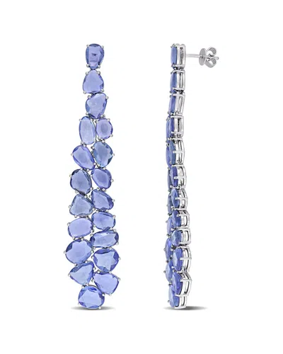 Diamond Select Cuts 14k 33.06 Ct. Tw. Blue Sapphire Earrings