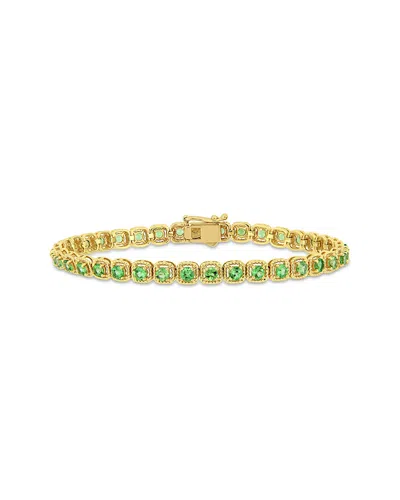 Diamond Select Cuts 14k 3.33 Ct. Tw. Tsavorite Bracelet In Green