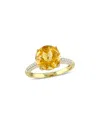Diamond Select Cuts 14k 3.53 Ct. Tw. Diamond & Citrine Ring
