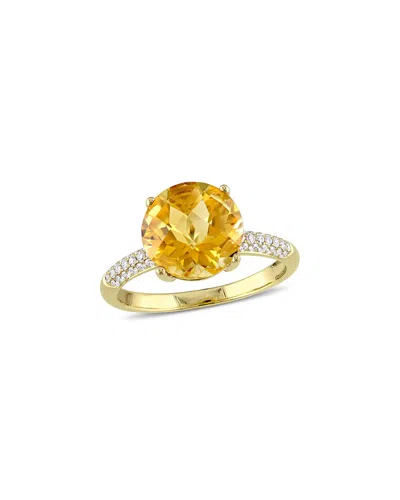 Diamond Select Cuts 14k 3.53 Ct. Tw. Diamond & Citrine Ring