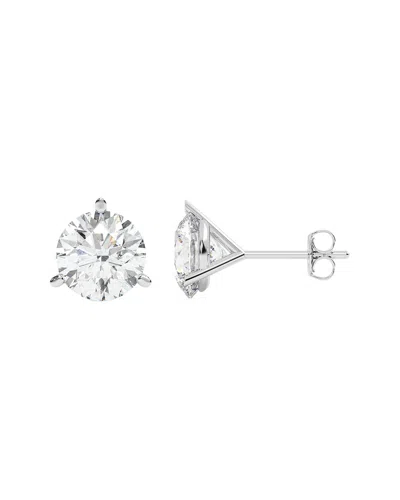 Diamond Select Cuts 14k 4.00 Ct. Tw. Diamond Earrings In Silver