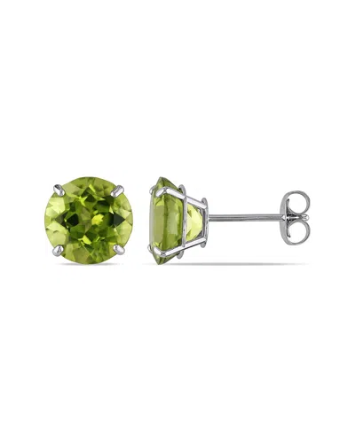 DIAMOND SELECT CUTS 14K 4.00 CT. TW. PERIDOT EARRINGS