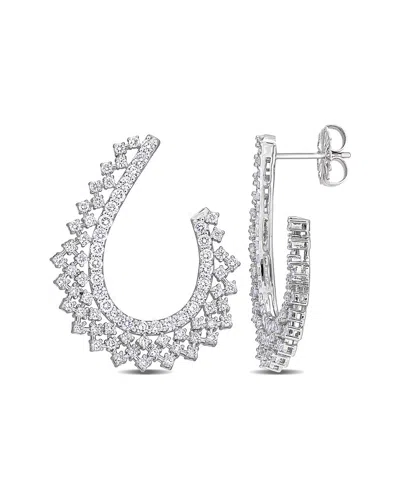 Diamond Select Cuts 14k 5.02 Ct. Tw. Diamond Leaf Clip-on Hoops
