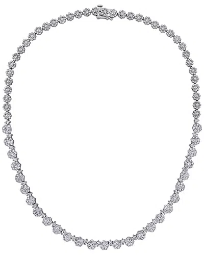 Diamond Select Cuts 14k 6.75 Ct. Tw. Diamond Tennis Necklace In Metallic