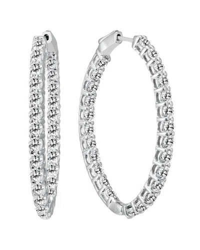 Diamond Select Cuts 14k 7.00 Ct. Tw. Diamond Earrings In Silver