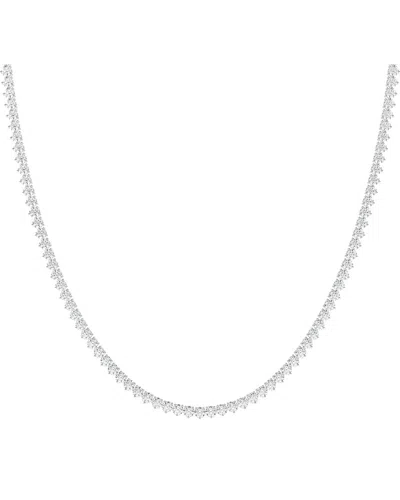 Diamond Select Cuts 14k 7.00 Ct. Tw. Diamond Pendant Necklace In Silver
