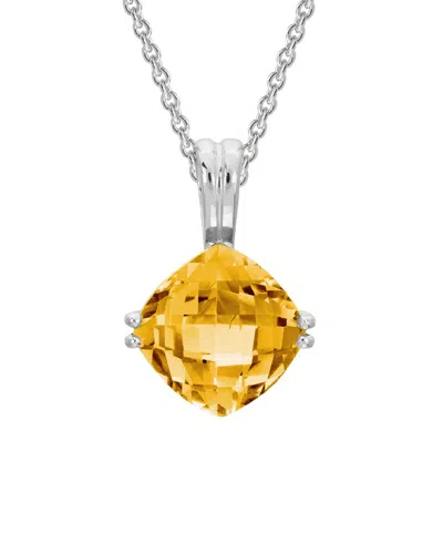 Diamond Select Cuts 14k Citrine 1.90 Ct. Necklace In Transparent