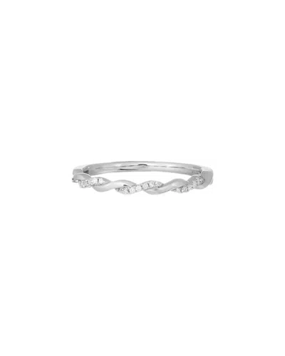 Diamond Select Cuts 14k Diamond 0.06 Ct. Stacking Ring In Transparent