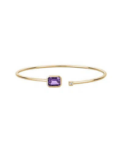Diamond Select Cuts 14k Diamond .03 Ct. & 1.30 Ct. Amethyst Bangle