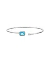 Diamond Select Cuts 14k Diamond .03 Ct. & 1.72 Ct. Blue Topaz Bangle
