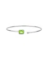 Diamond Select Cuts 14k Diamond .03 Ct. & 1.72 Ct. Peridot Bangle