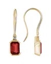 Diamond Select Cuts 14k Diamond .03 Ct. & 2.48 Ct. Garnet Earrings