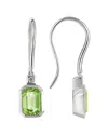 Diamond Select Cuts 14k Diamond .03 Ct. & 2.48 Ct.peridot Earrings