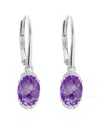Diamond Select Cuts 14k Diamond .05 Ct. & 1.91 Ct. Amethyst Earrings