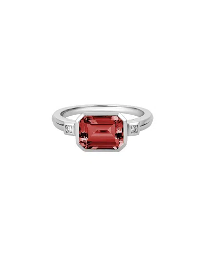 DIAMOND SELECT CUTS 14K DIAMOND .05 CT. & 2.06 CT. GARNET RING