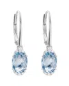 Diamond Select Cuts 14k Diamond .05 Ct. & 2.10 Ct. Aquamarine Earrings