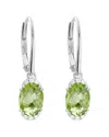 Diamond Select Cuts 14k Diamond .05 Ct. & 2.86 Ct. Peridot Earrings