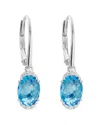 Diamond Select Cuts 14k Diamond .05 Ct. & 3.42 Ct. Blue Topaz Earrings