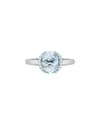 Diamond Select Cuts 14k Diamond .06 Ct. & 2.20 Ct. Aquamarine Ring