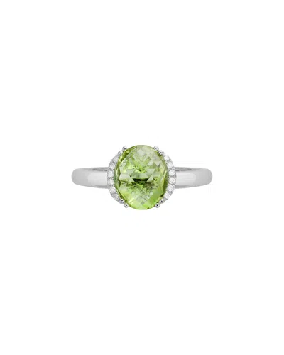 DIAMOND SELECT CUTS 14K DIAMOND .06 CT. & 2.53 CT. PERIDOT RING