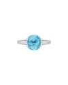 Diamond Select Cuts 14k Diamond .06 Ct. & 3.38 Ct. Blue Topaz Ring