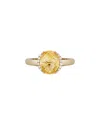 Diamond Select Cuts 14k Diamond .06 Ct. & 3.98 Ct. Citrine Ring