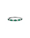 Diamond Select Cuts 14k Diamond .13 Ct. & .38 Ct. Emerald Ring