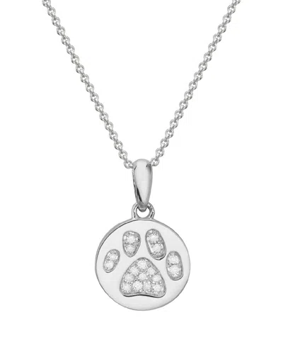 Diamond Select Cuts 14k Diamond .06 Ct. Pendant Necklace In Silver