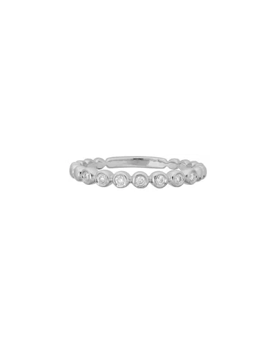 Diamond Select Cuts 14k Diamond .08 Ct. Half-eternity Ring In Silver