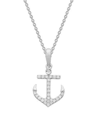 Diamond Select Cuts 14k Diamond .09 Ct. Pendant Necklace In Metallic