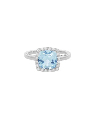 Diamond Select Cuts 14k Diamond .10 Ct. & 1.80 Ct. Aquamarine Ring