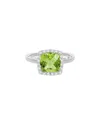 Diamond Select Cuts 14k Diamond .10 Ct.& 2.5 Ct. Peridot Ring