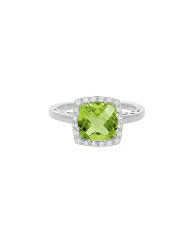 Diamond Select Cuts 14k Diamond .10 Ct.& 2.5 Ct. Peridot Ring